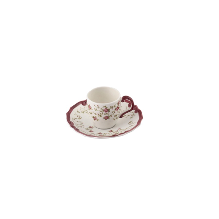 Tazza Caffè con piattino Scudery Rosaspina