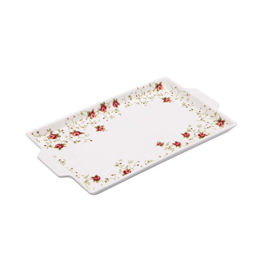 Vassoio rettangolare cm 36x22 c/manici Scudery Rosaspina