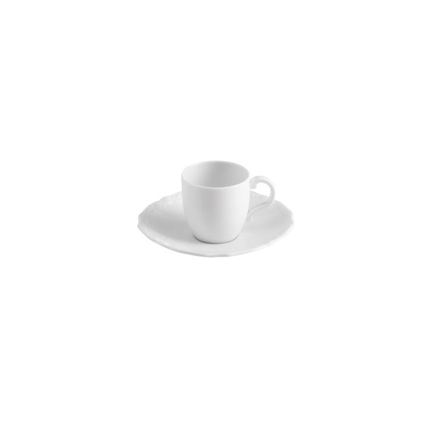 Tazza da caffè con piattino Scudery Light Ivory
