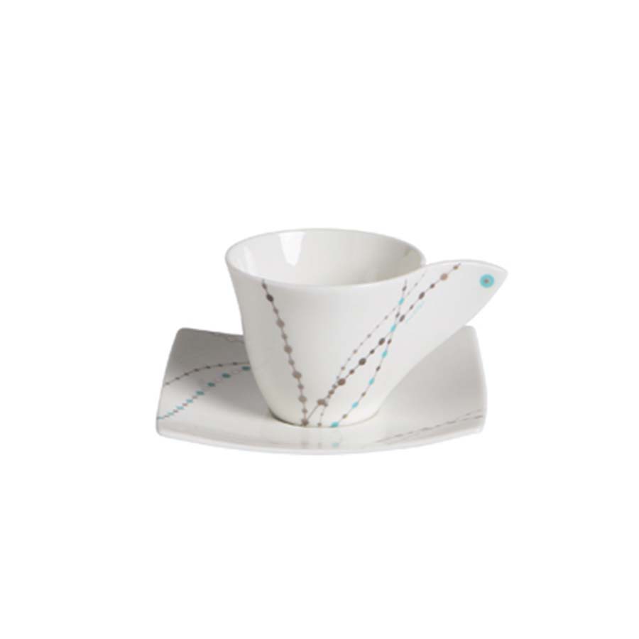 Tazza the con piatto Plaza New Pearl
