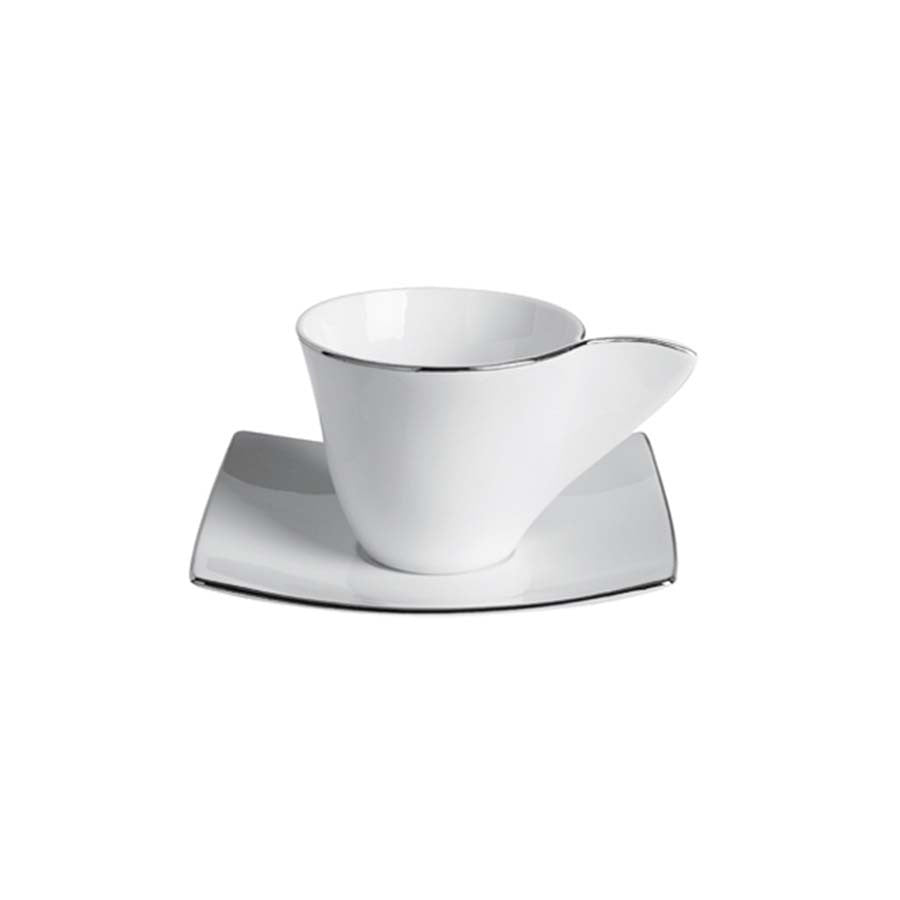 Tazza thè con piatto Plaza Platinum
