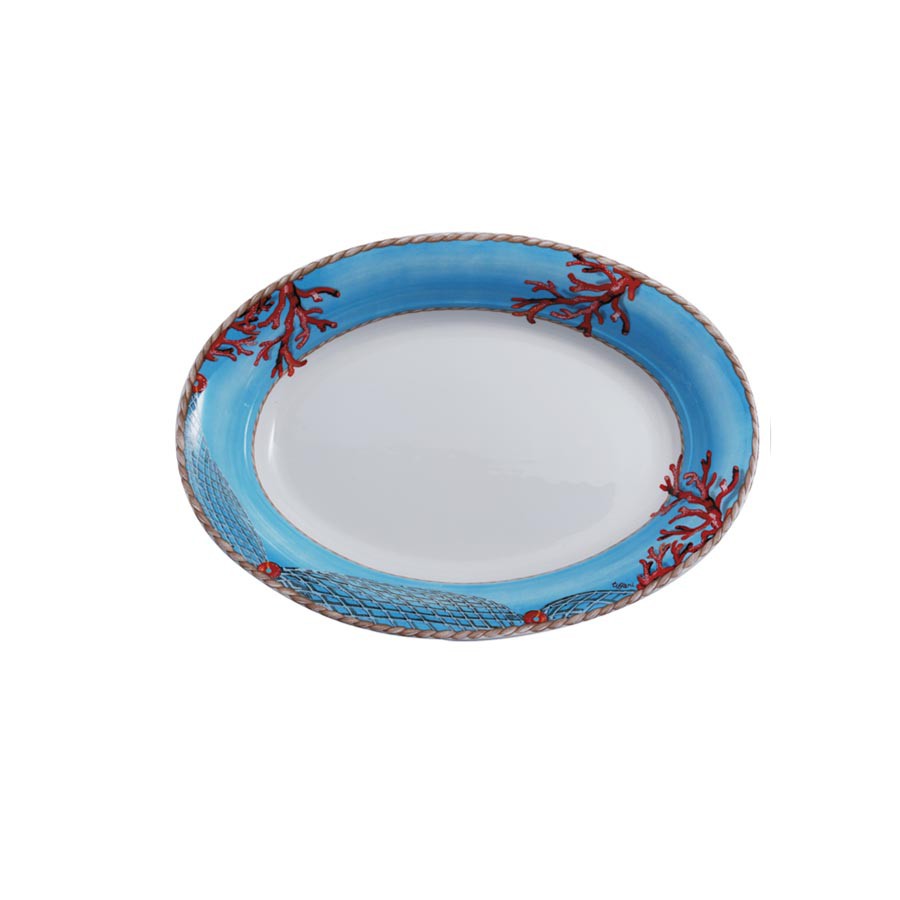 Risottiera Ovale cm 46 Galassia Coral Bay