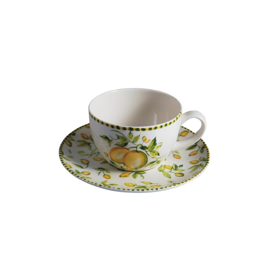 Tazza Jumbo c/piatto Galassia Limoni