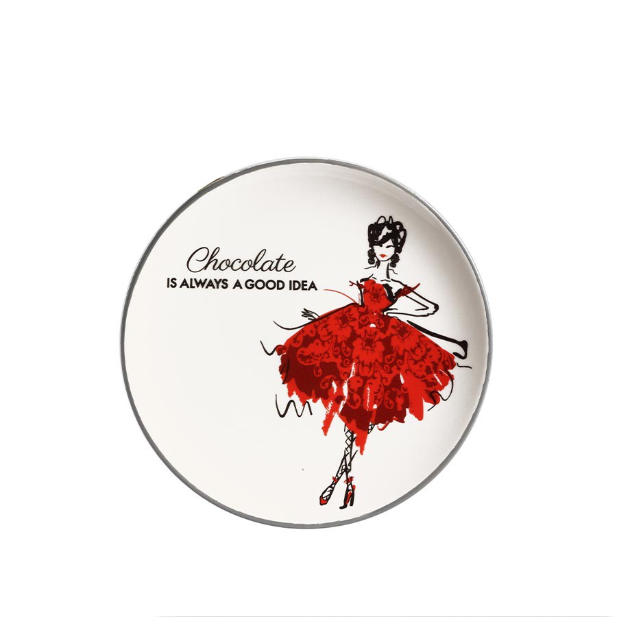 Set 4 Piattini cm 22  con Ballerine  in 4 decori