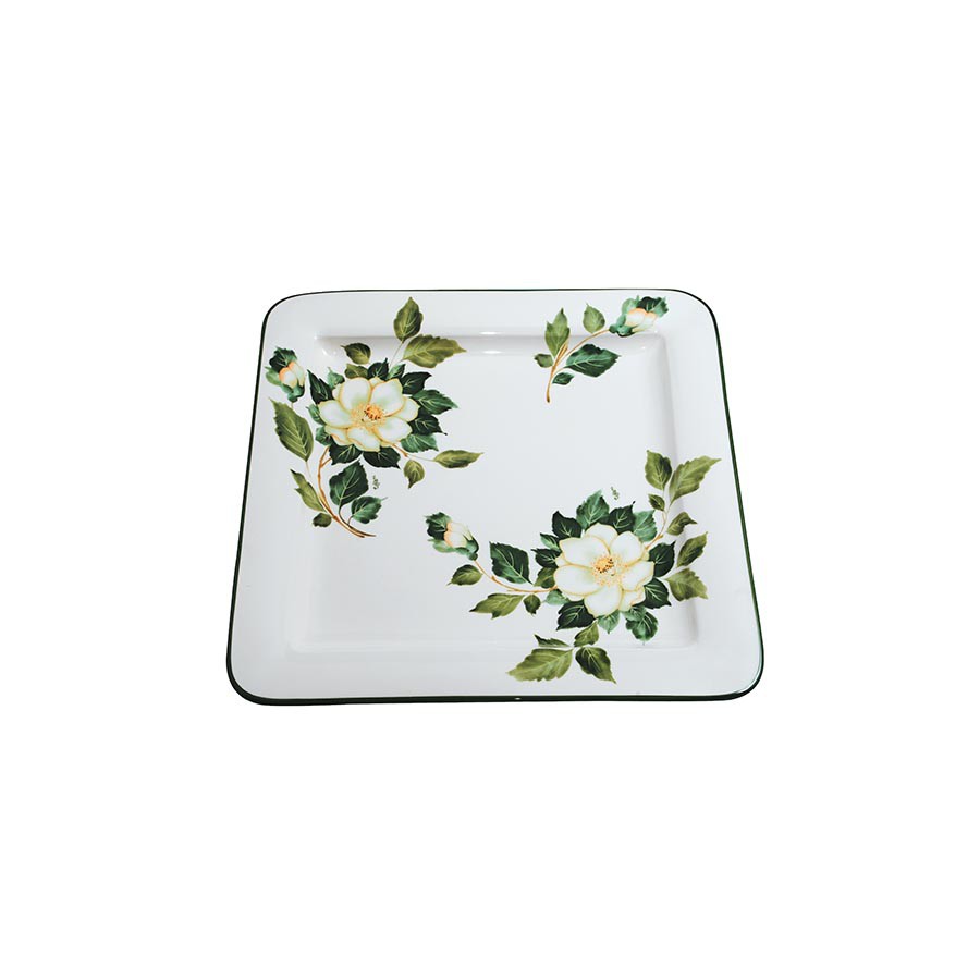 Vassoio quadrato cm 37 Country Camelia