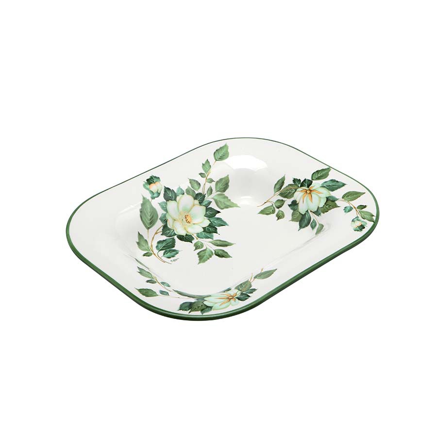 Risottiera rettangolare cm 44x36 Country Camelia