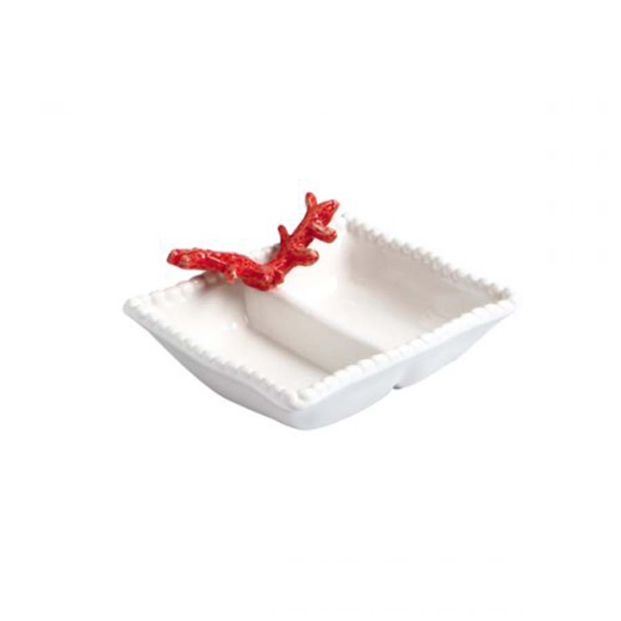 Porta Stuzzichini 2 Scomparti cm 17x8 Mar Rosso