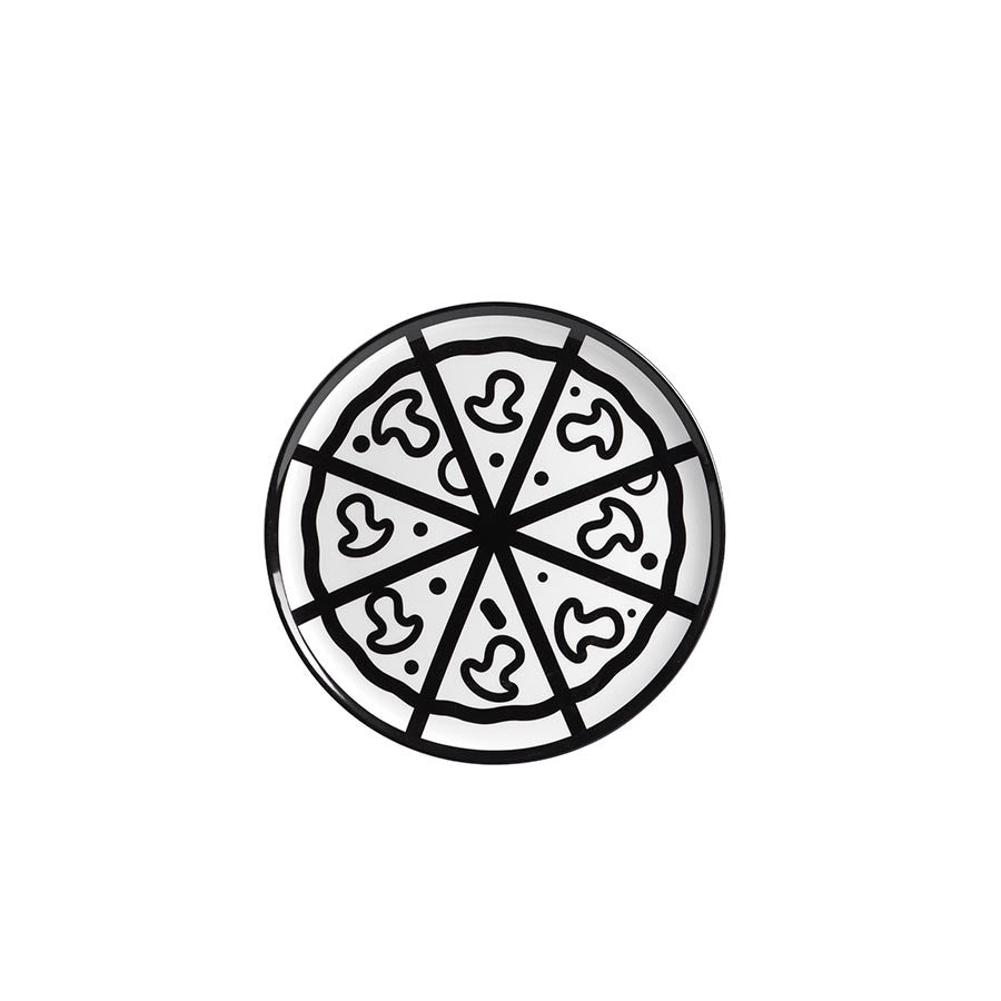 Piatto Pizza Street Art Collection D32 cm Funghi con spicchi