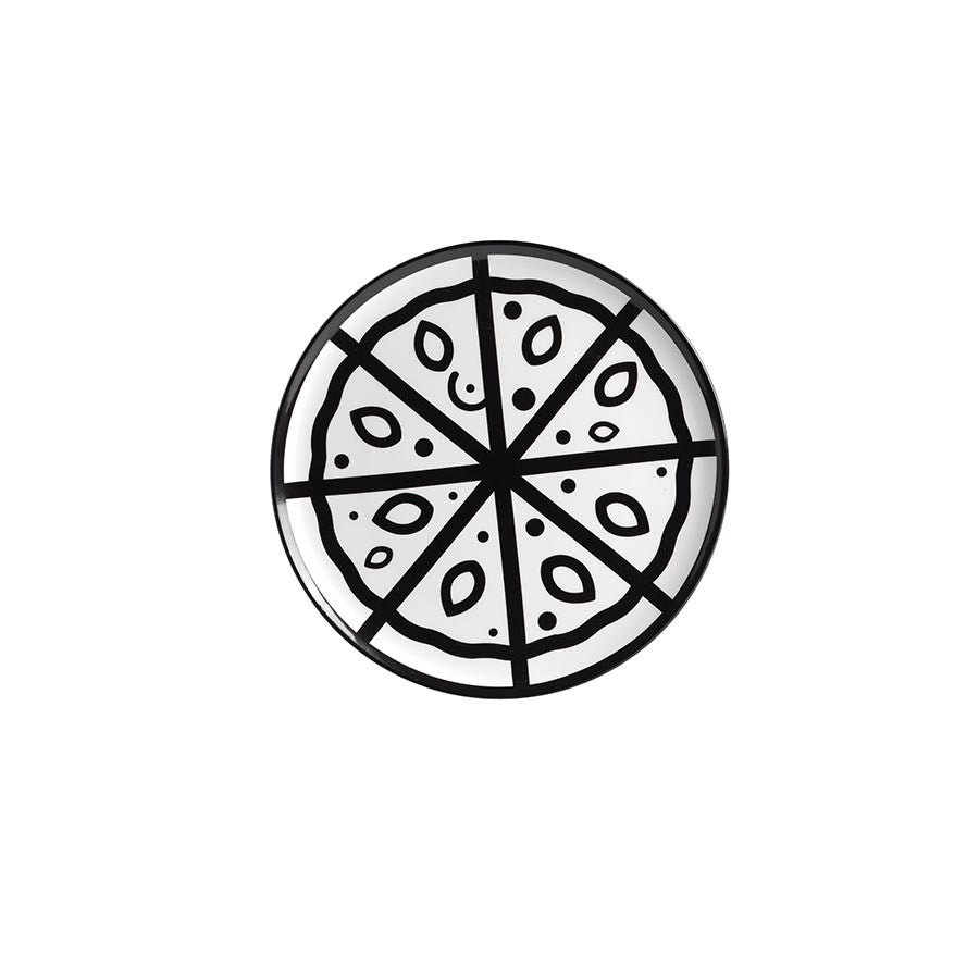 Piatto Pizza Street Art Collection D32 cm Olive con spicchi