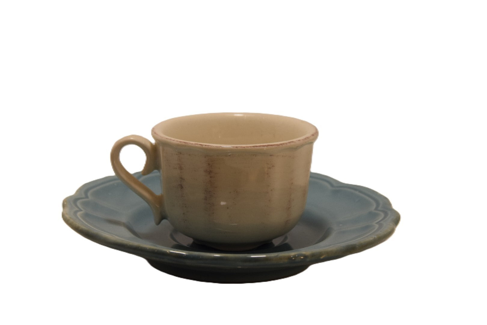 Tazza caffè Avorio sporcato con piatto biscotti Giulietta