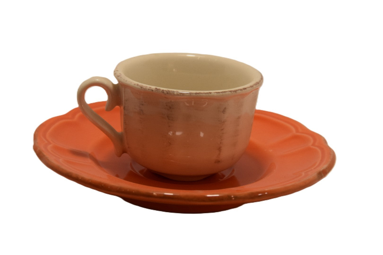 Tazza caffè Avorio sporcato con piatto biscotti Giulietta