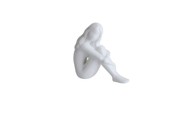 Donna in posa 23x h22 cm Batik Bianco