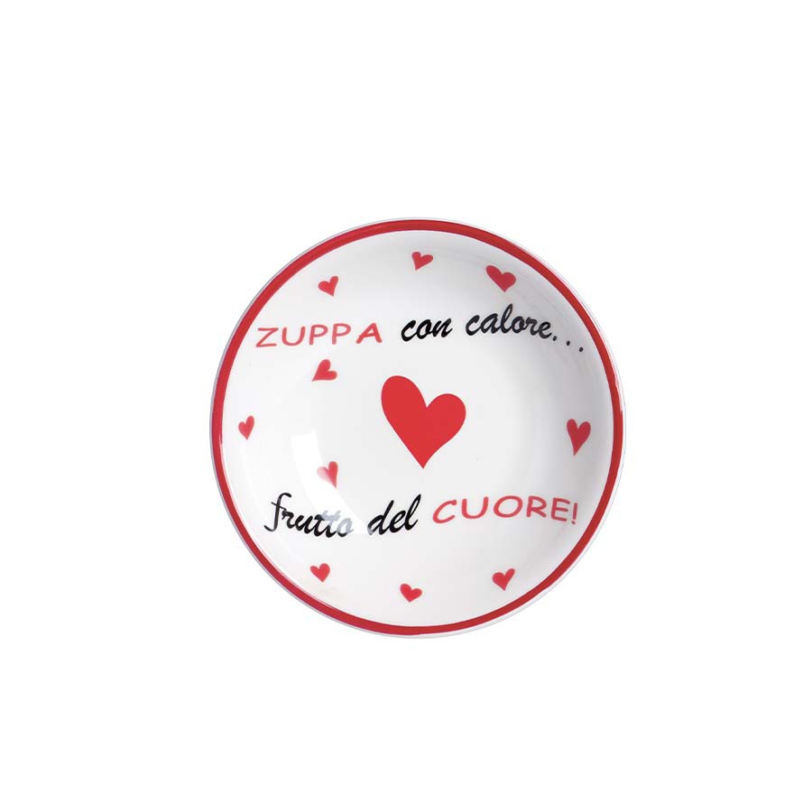 Fondina zuppa D 20 cm con scritte