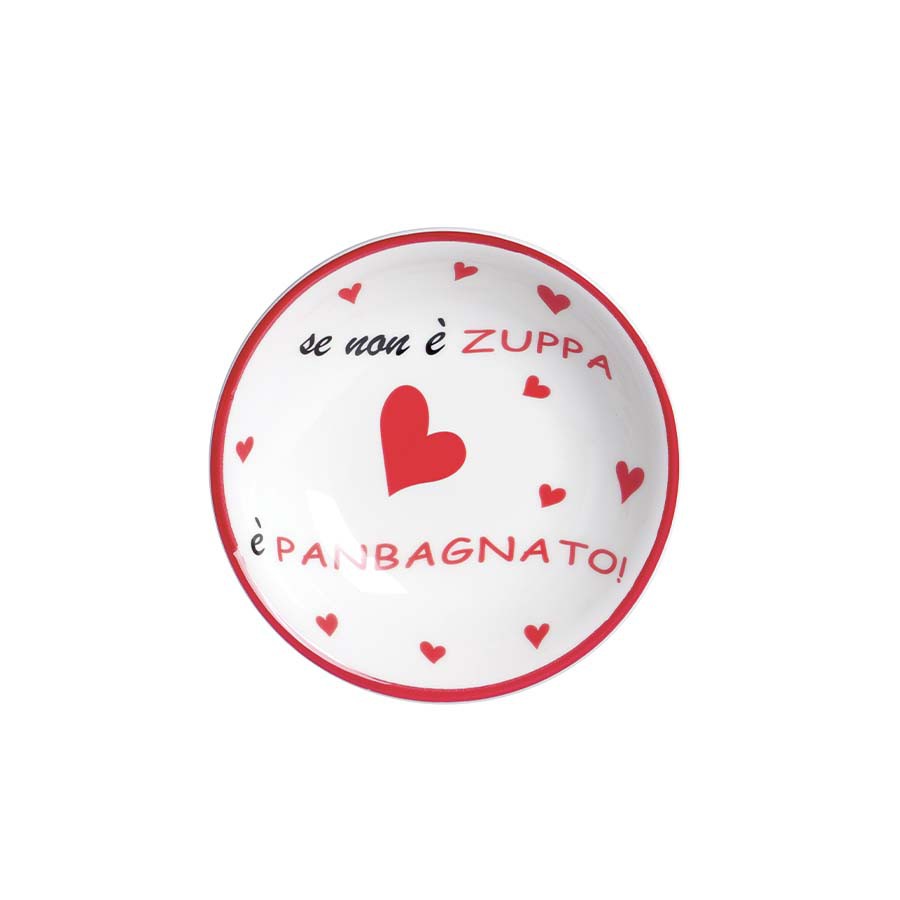 Fondina zuppa D 20 cm con scritte