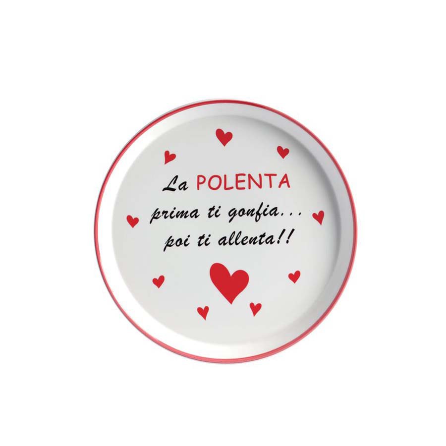 Piatto Polenta D cm 29 con scritte