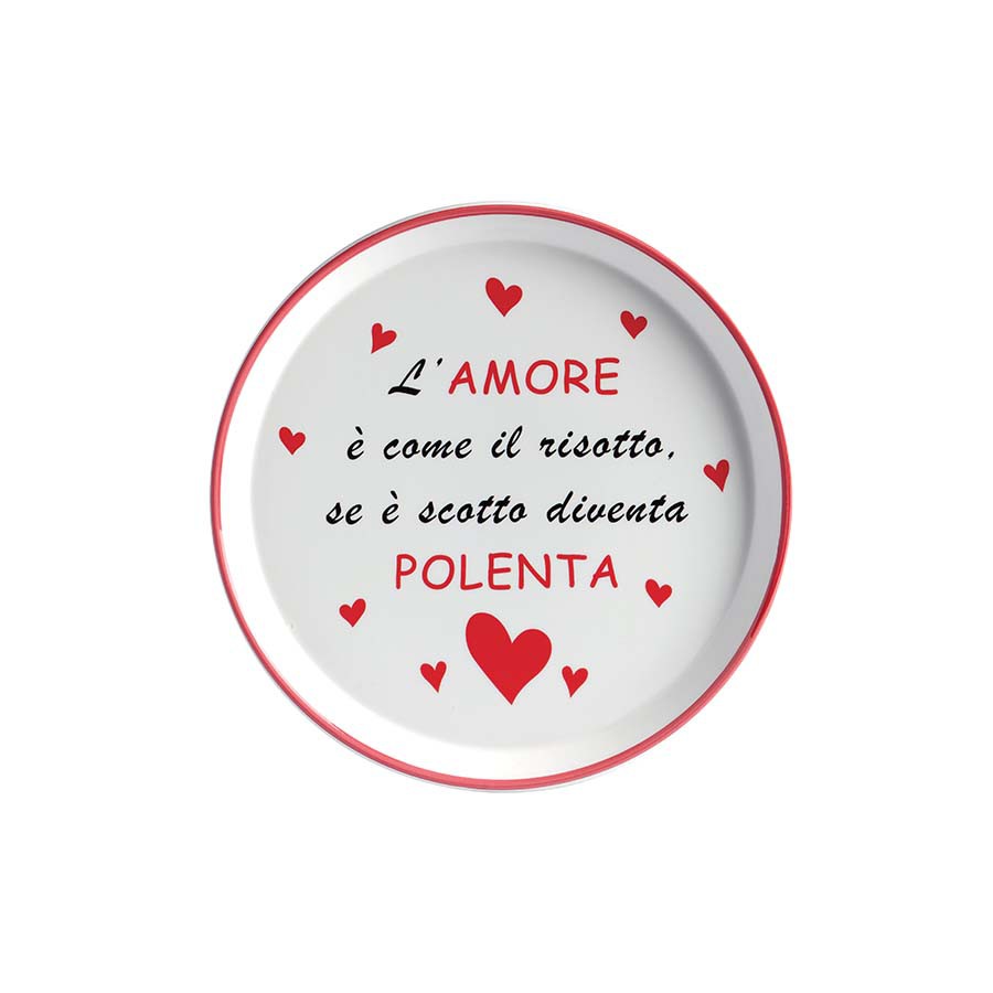 Piatto Polenta D cm 29 con scritte