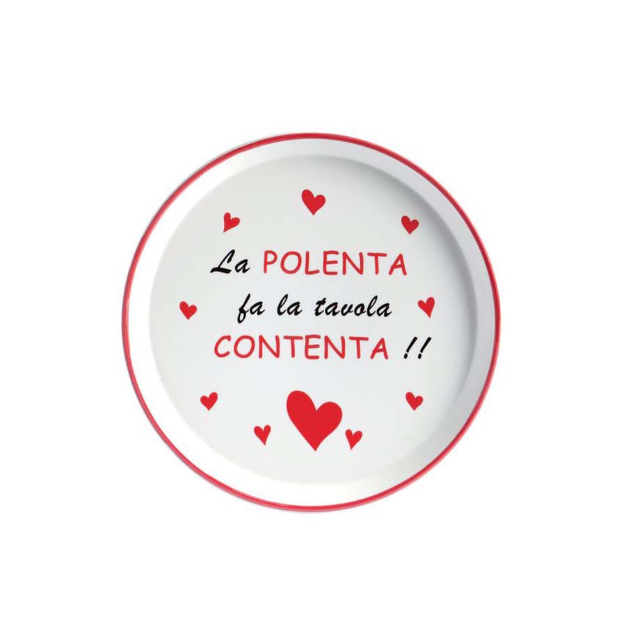 Piatto Polenta D cm 29 con scritte