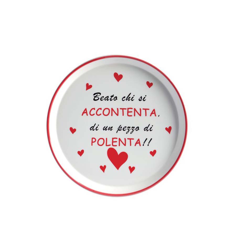 Piatto Polenta D cm 29 con scritte