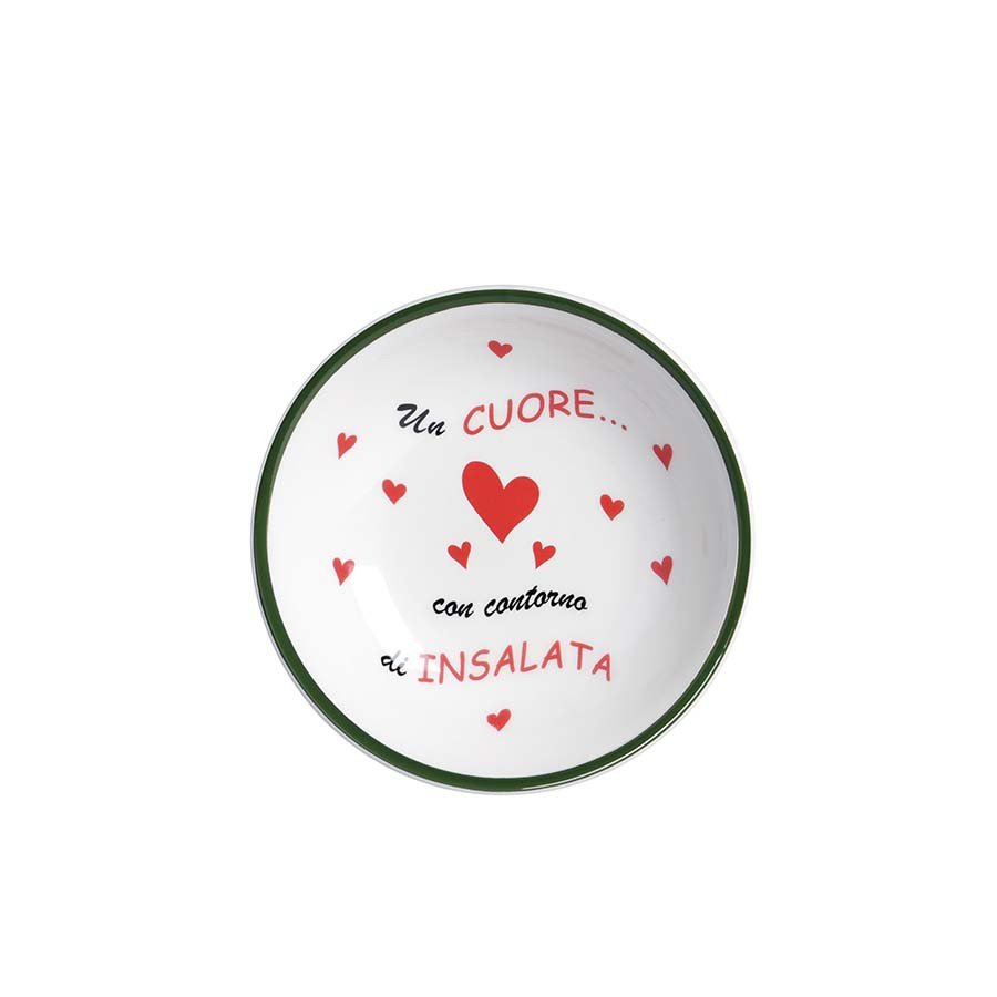 Fondina insalata D 20 cm con scritte