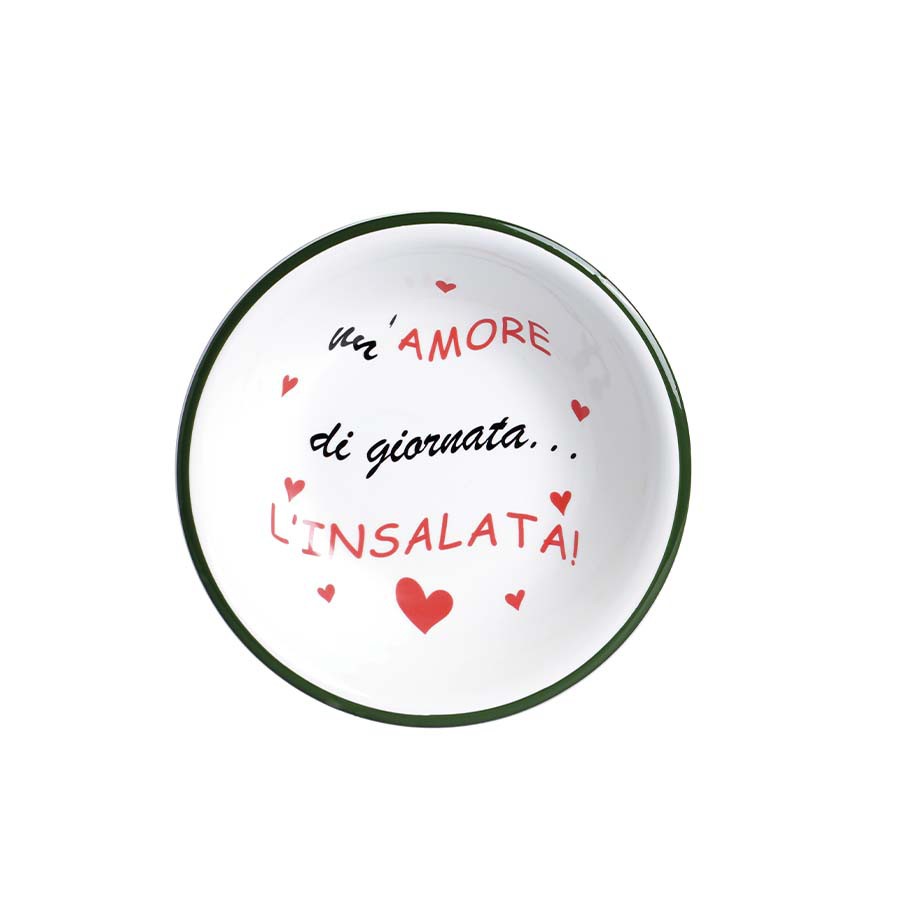 Fondina insalata D 20 cm con scritte
