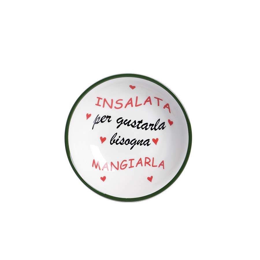 Fondina insalata D 20 cm con scritte