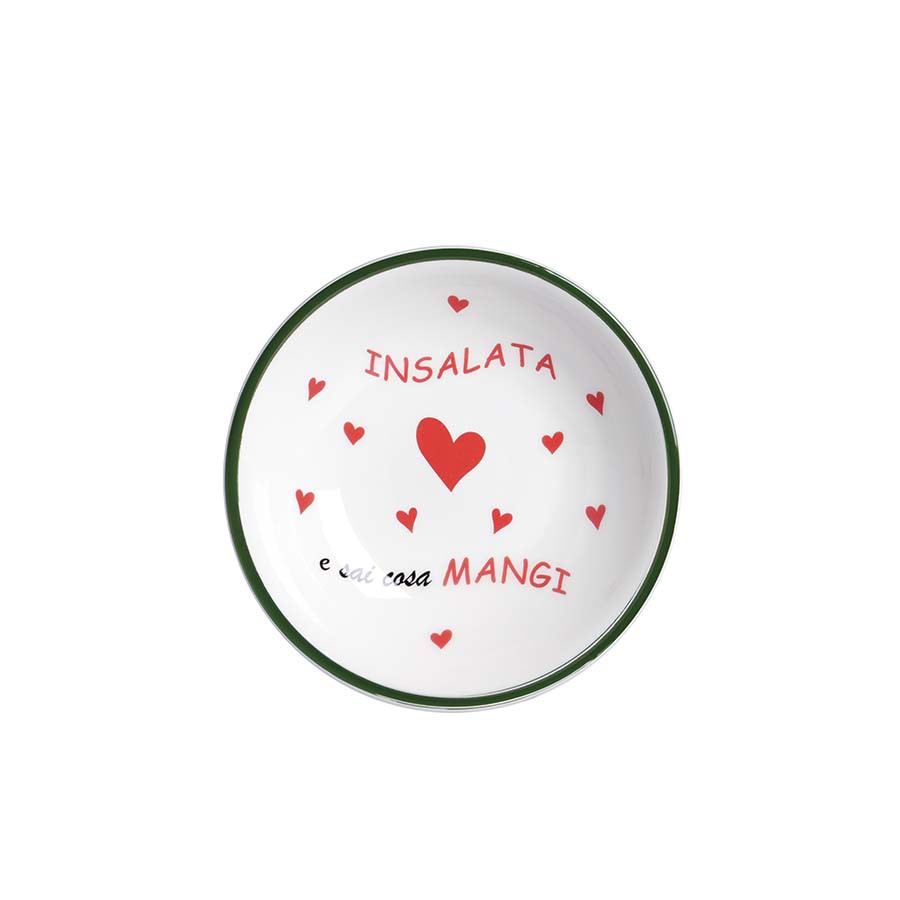 Fondina insalata D 20 cm con scritte