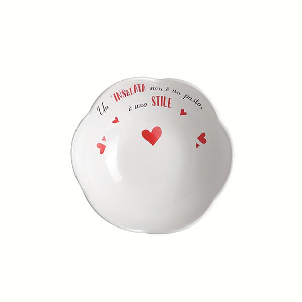 Insalatiera fiore cm 26 c/scritta UN' INSALATA