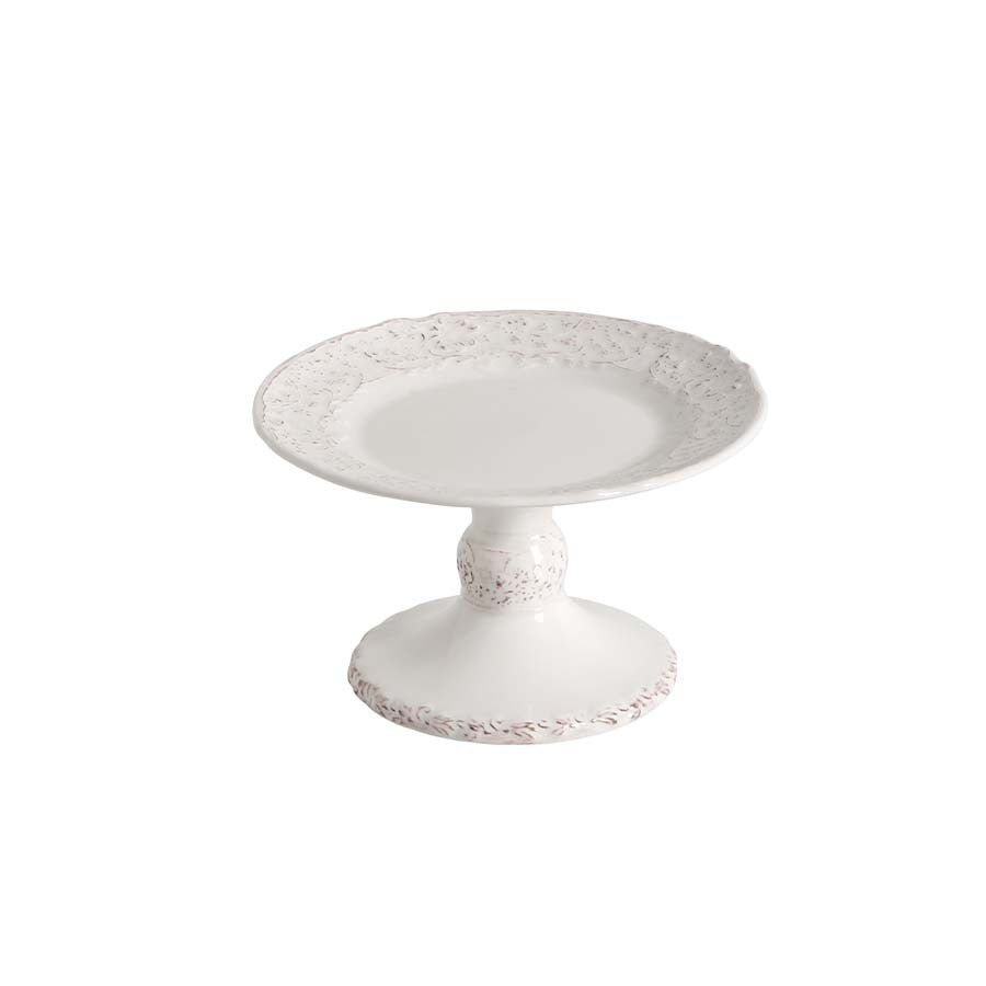 Alzatina con piede Avorio sporcato Giulietta