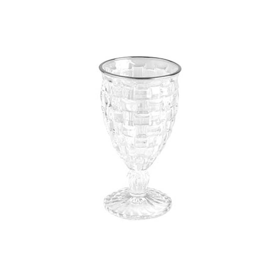 Calice Vino filo platino h 16 cm New Paris