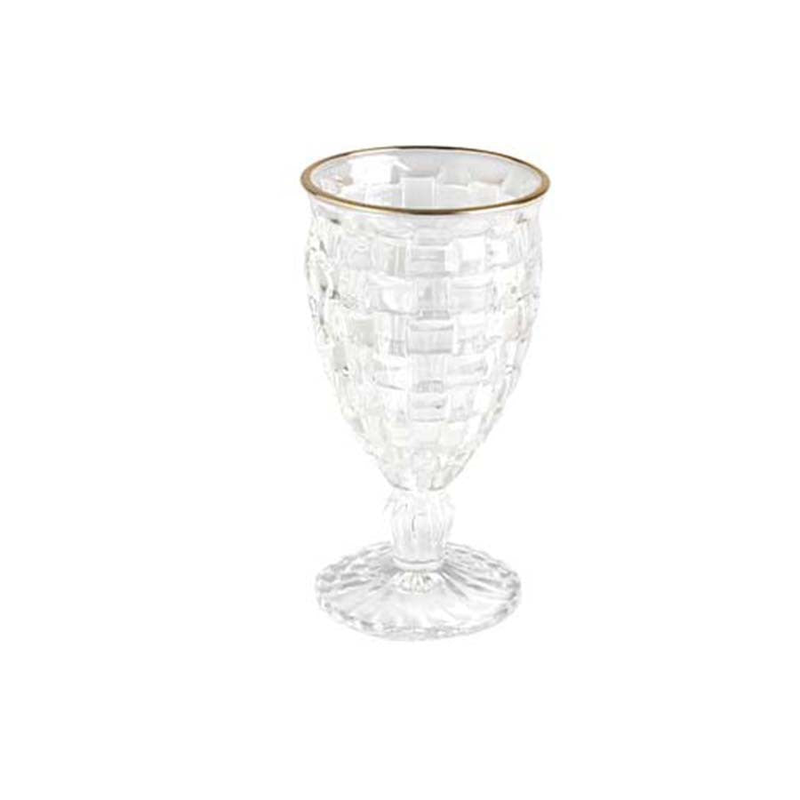 Calice Vino filo oro h 16 cm New Paris