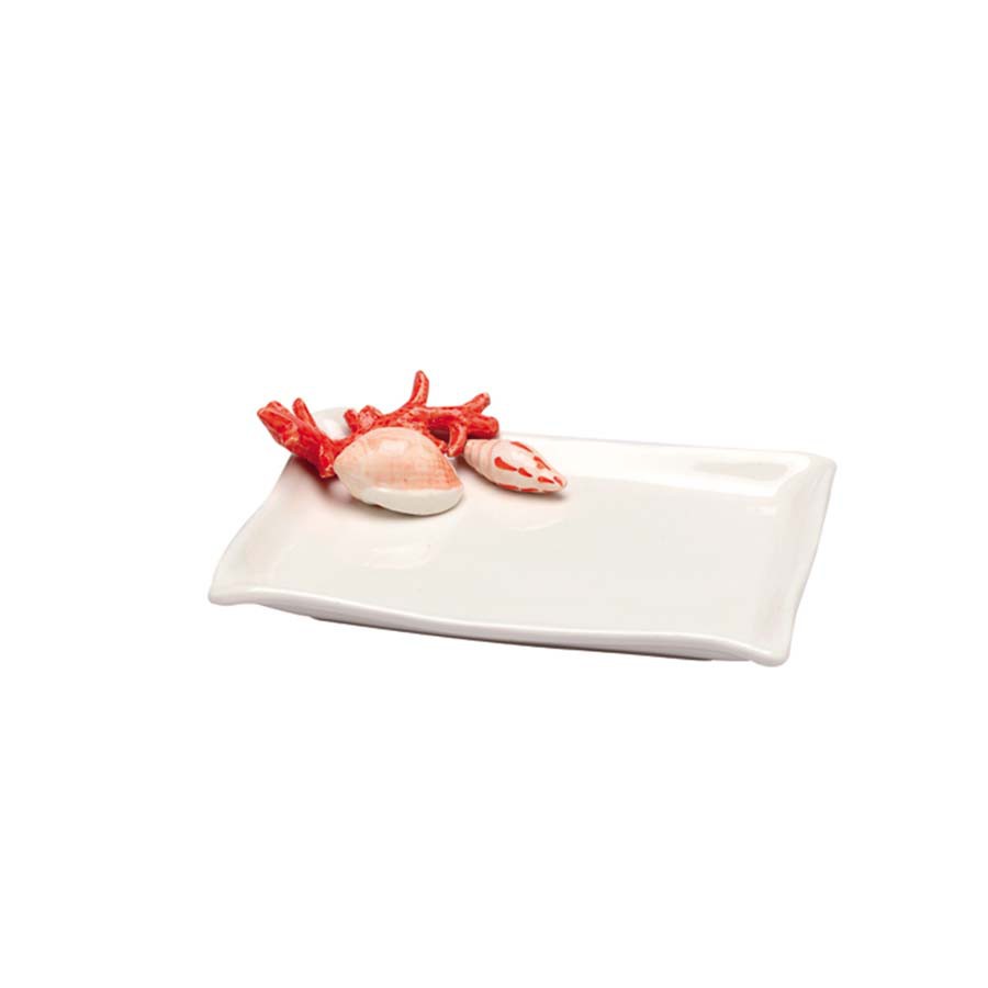 Vassoio Rettangolare 23x17  Mar Rosso