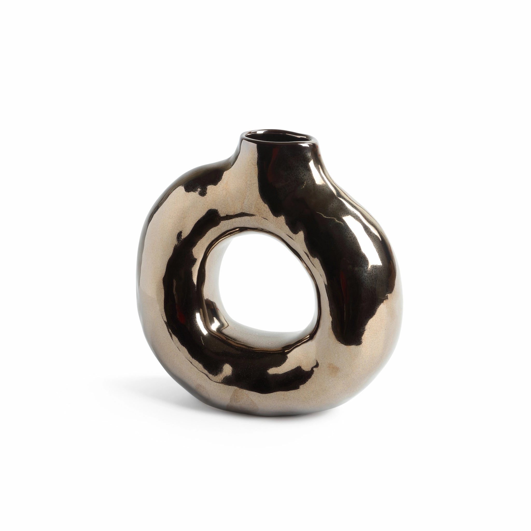 Vaso Circolare Oro 26 x 9 x H 27 cm – Gold & Silver