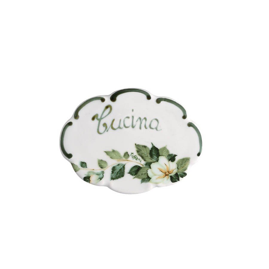 Targhetta per porte cucina Country Camelia - Love Tiffani
