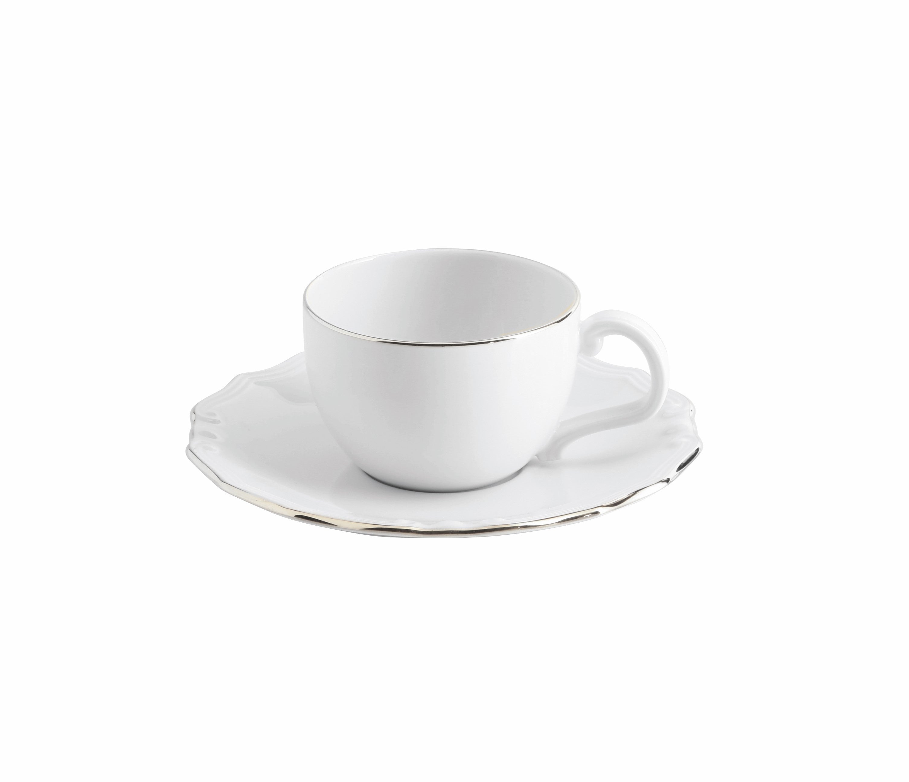 Tazza caffè con piatto Scudery Platinum - Love Tiffani