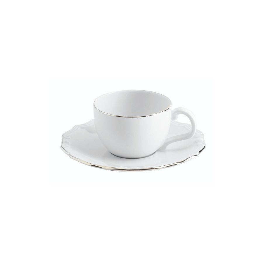 Tazza the con piatto Scudery Platinum - Love Tiffani