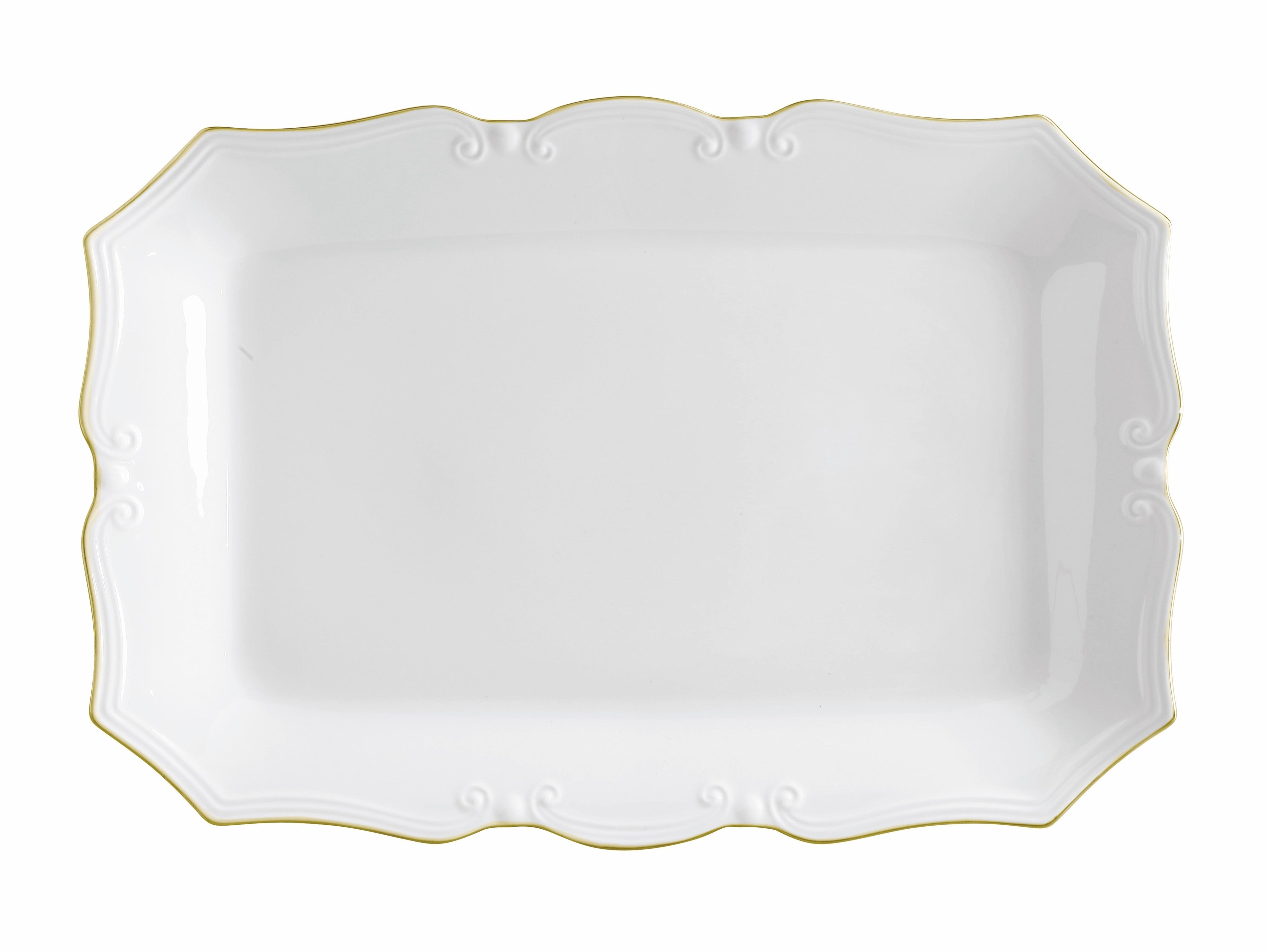 Vassoio Rettangolare cm 46 Scudery Gold - Love Tiffani